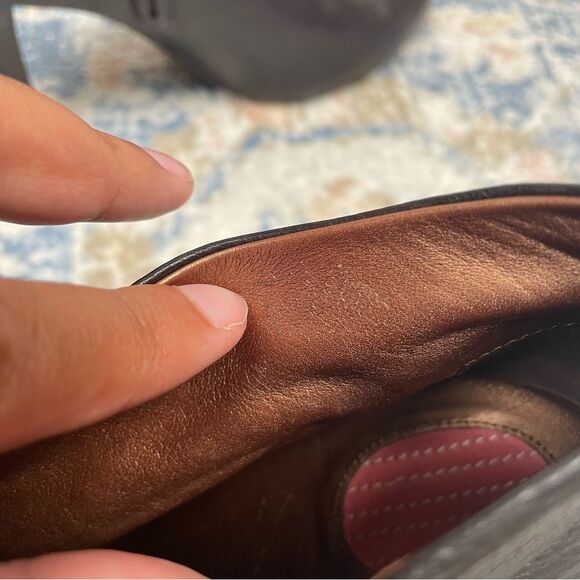 Banfi Zambrelli Heeled Boots Cropped Bootie Women’s 8.5 Brown Pebbled Leather - Picture 8 of 10